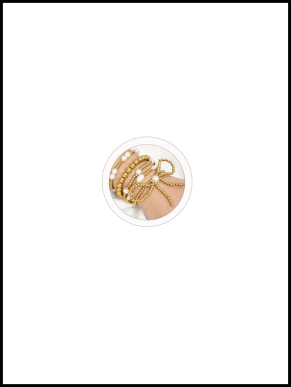 5 Pcs Gold Bow Stretch Bead Ball Bracelets for Women Stackable Pearl Bracelet